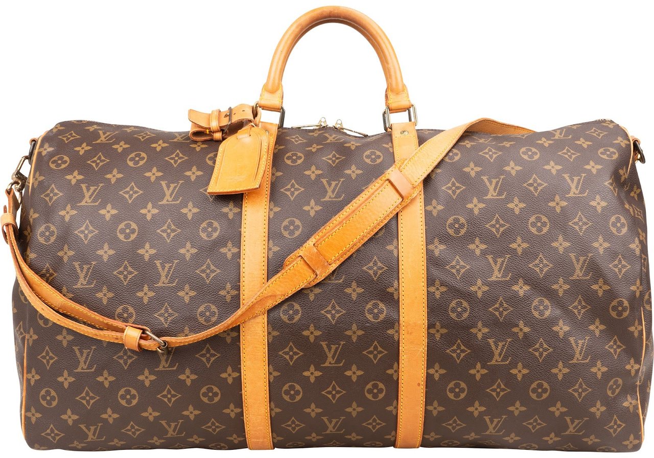 Louis Vuitton Louis Vuitton Monogram Canvas Keepall 60 Bandoulière Travel Bag Bruin