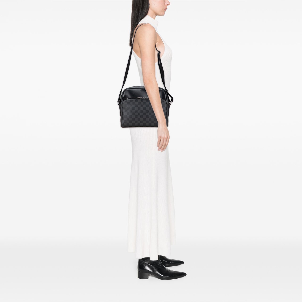 Louis Vuitton Damier Graphite Dayton Reporter PM Zwart