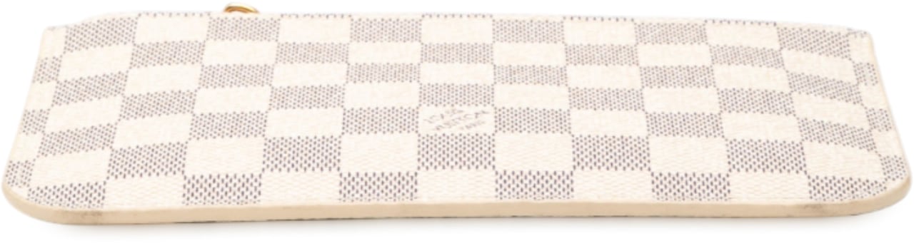 Louis Vuitton Damier Azur Neverfull Pouch PM Wit