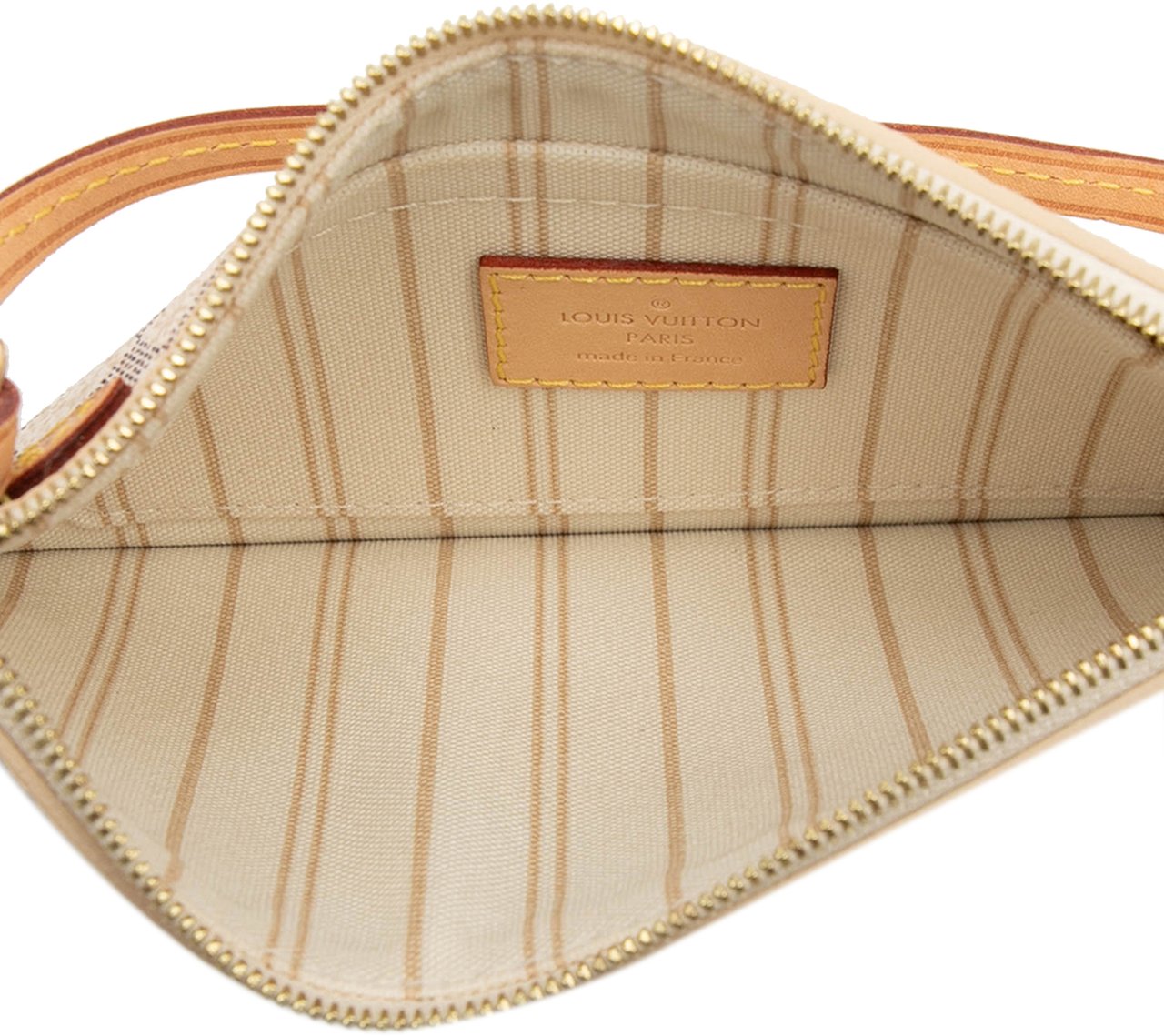 Louis Vuitton Damier Azur Neverfull Pouch PM Wit