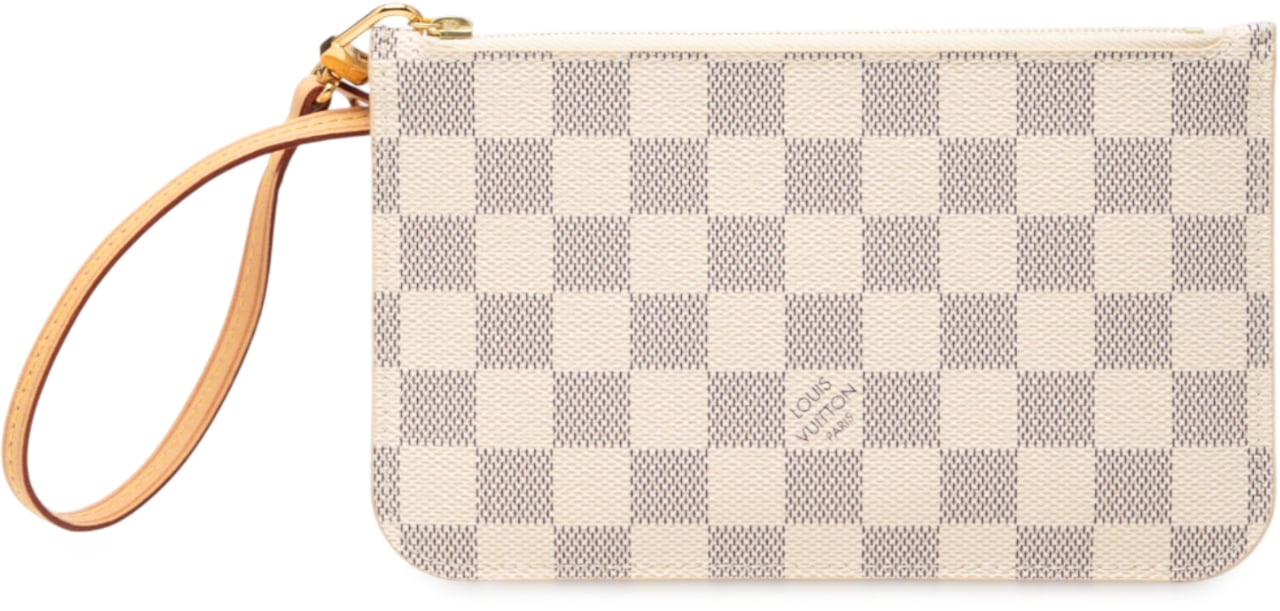 Louis Vuitton Damier Azur Neverfull Pouch PM Wit