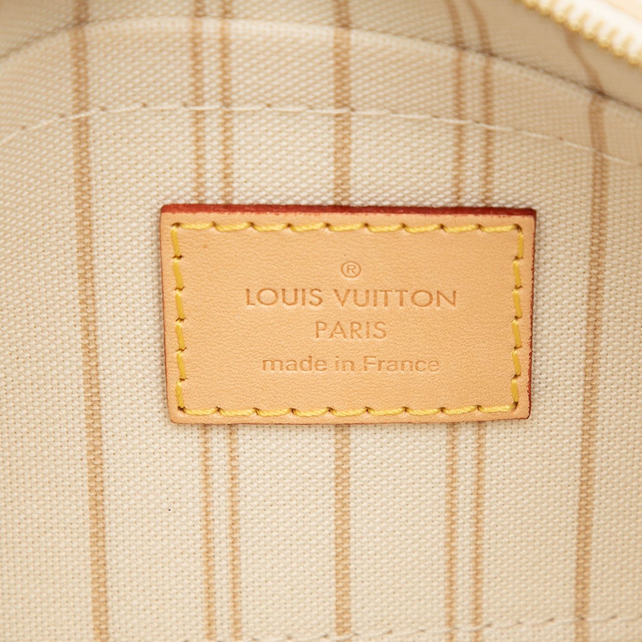 Louis Vuitton Damier Azur Neverfull Pouch PM Wit