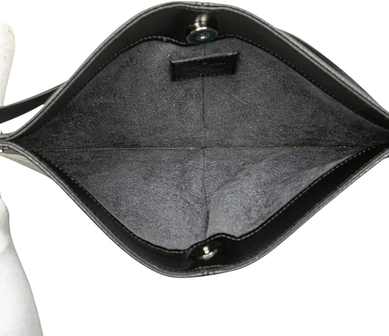 Louis Vuitton Epi Demi Lune Pochette Zwart