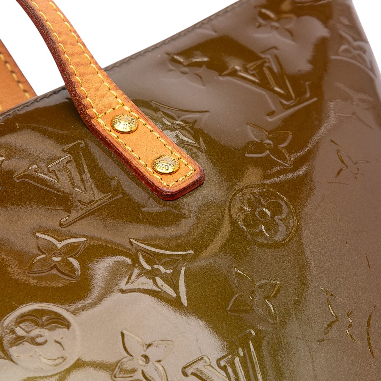 Louis Vuitton Monogram Vernis Bellevue PM Groen
