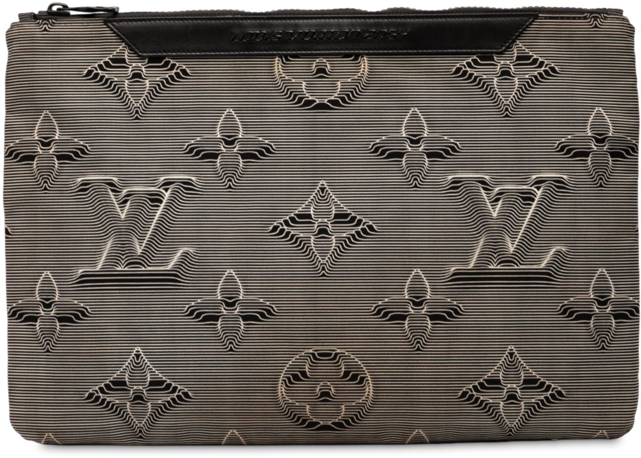 Louis Vuitton Monogram 3D 2054 Reversible Pouch Grijs