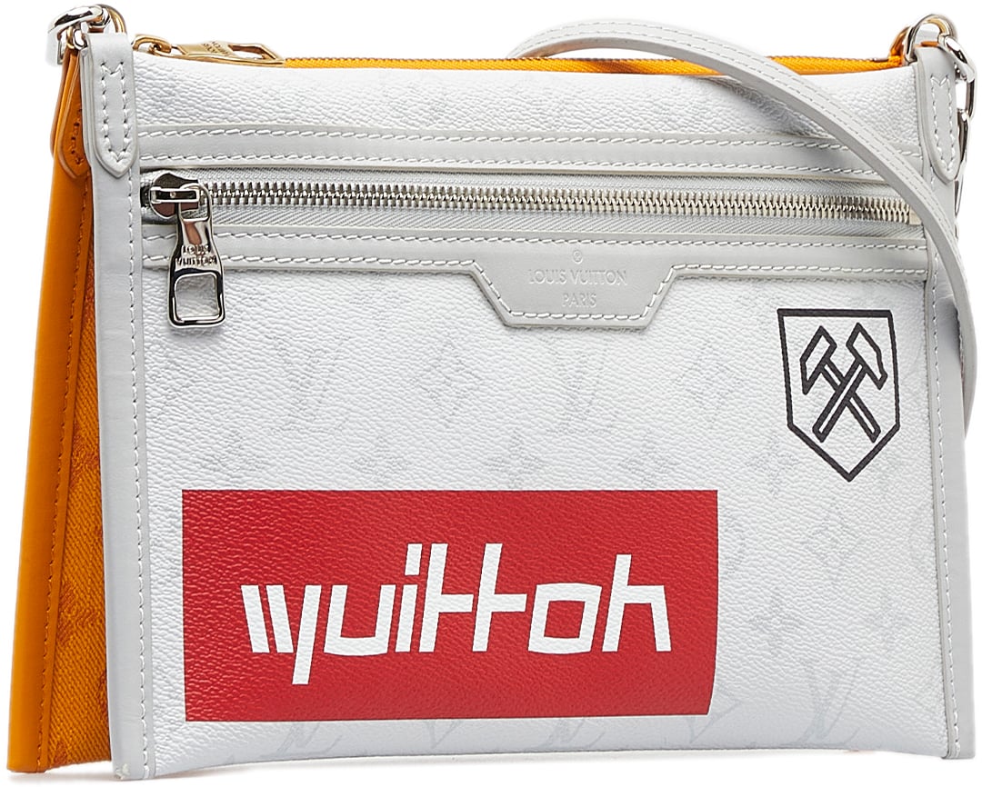 Louis Vuitton Monogram Antartica Double Flat Messenger Grijs