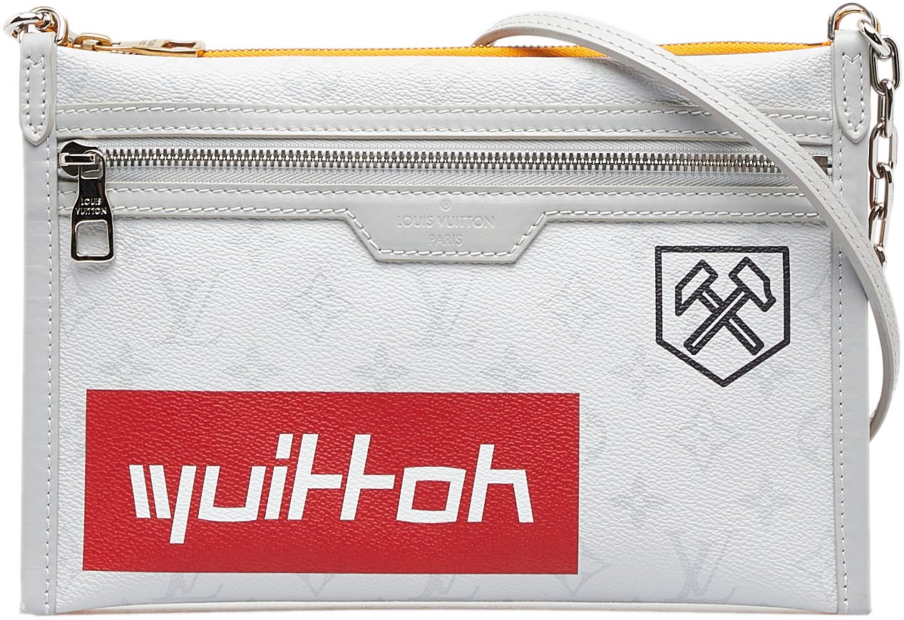 Louis Vuitton Monogram Antartica Double Flat Messenger Grijs