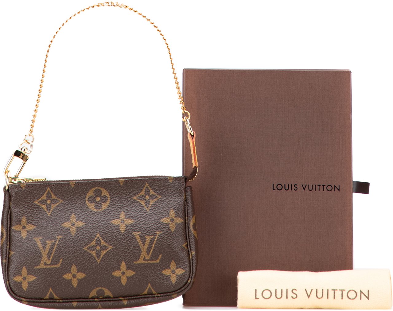Louis Vuitton Monogram Mini Pochette Accessoires Bruin