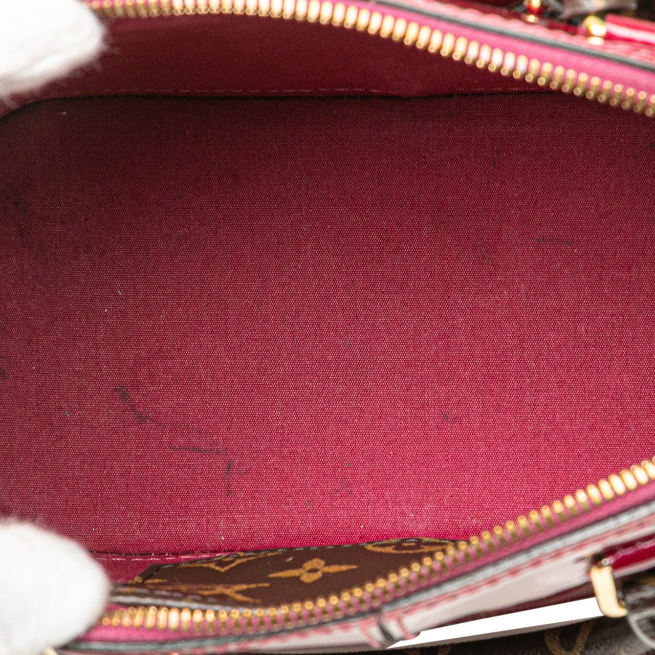 Louis Vuitton Vernis Miroir Alma BB Paars