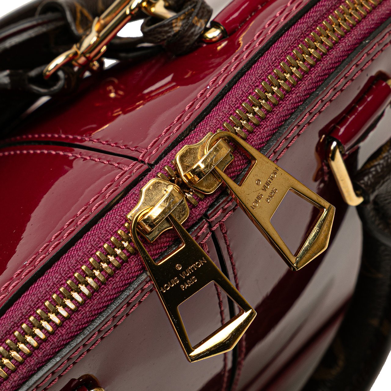 Louis Vuitton Vernis Miroir Alma BB Paars