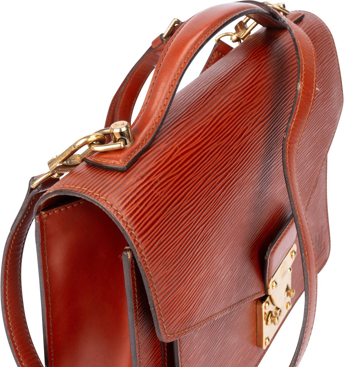 Louis Vuitton Louis Vuitton Cognac Epi Leather Monceau Handbag Divers