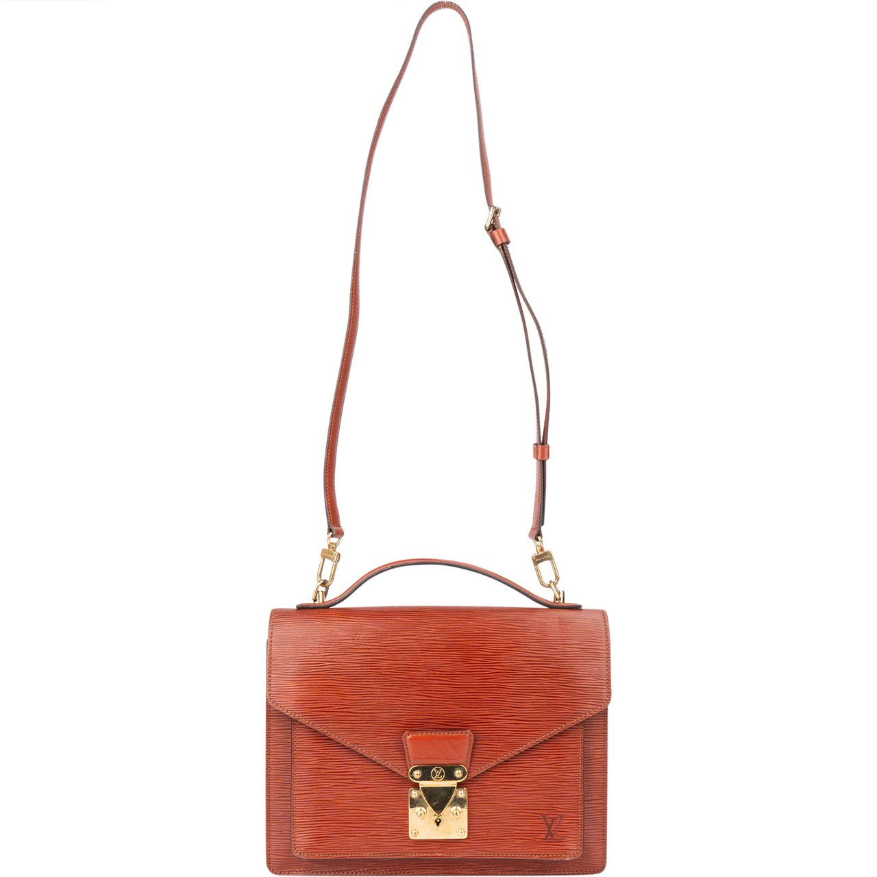 Louis Vuitton Louis Vuitton Cognac Epi Leather Monceau Handbag Divers