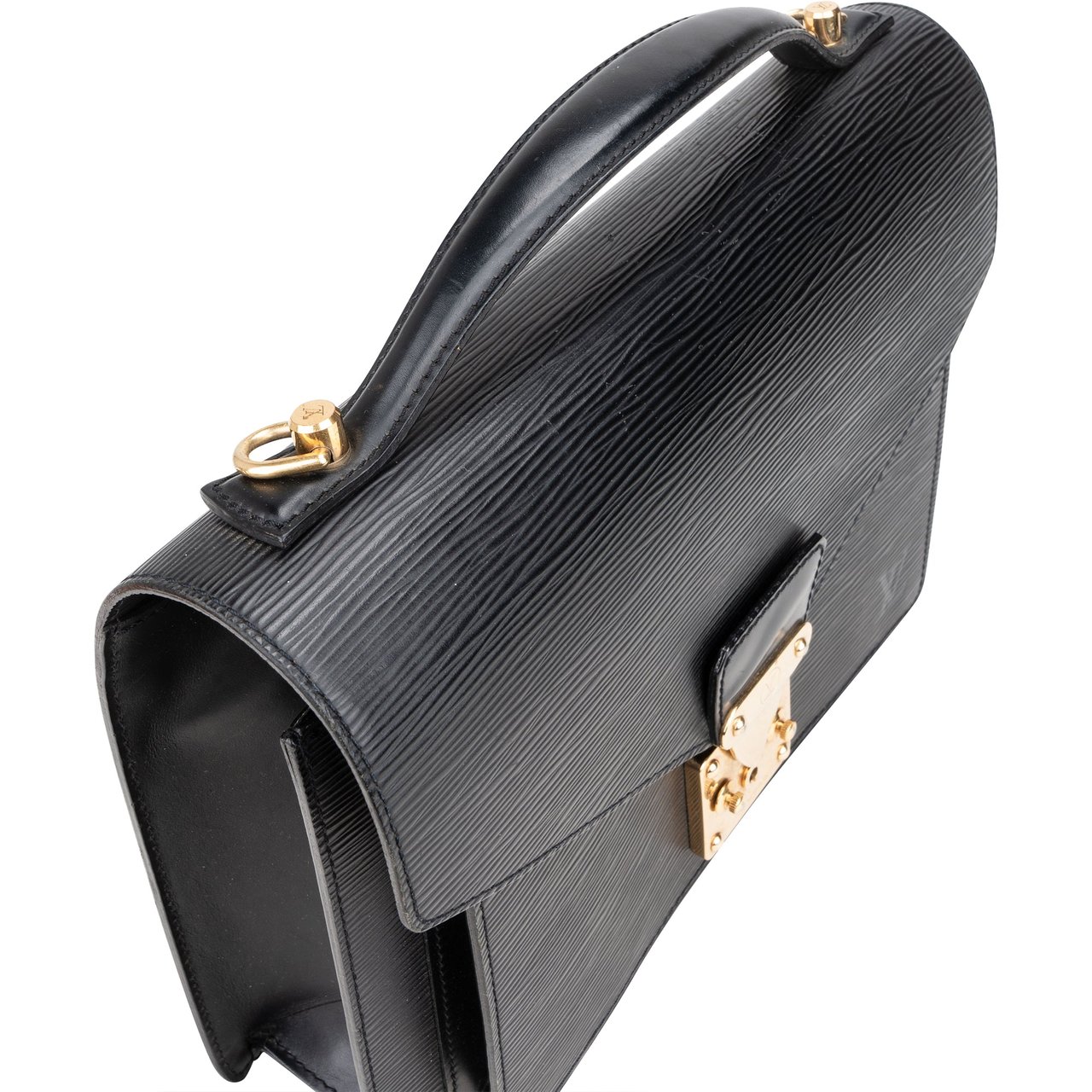 Louis Vuitton Louis Vuitton Noir Epi Leather Monceau Handbag Divers