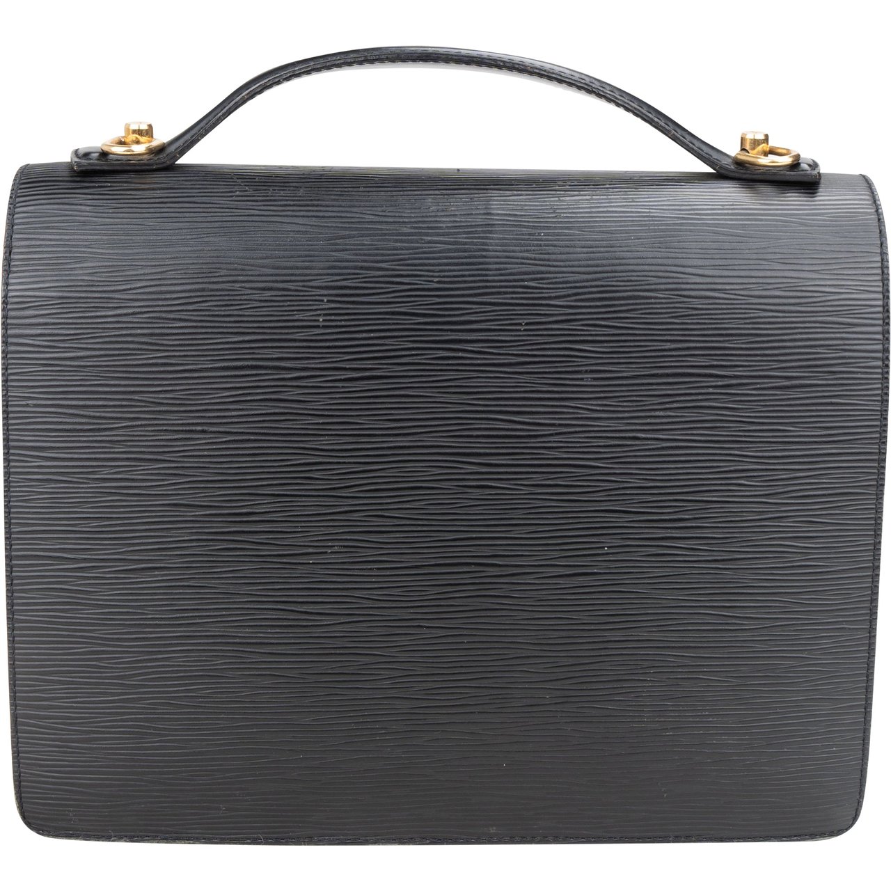 Louis Vuitton Louis Vuitton Noir Epi Leather Monceau Handbag Divers