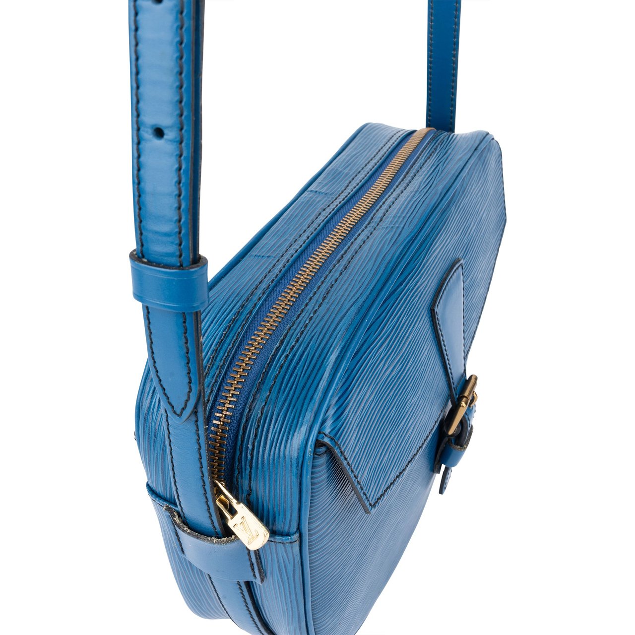 Louis Vuitton Louis Vuitton Bleu Epi Leather Jeune Fille MM Crossbody Bag Divers