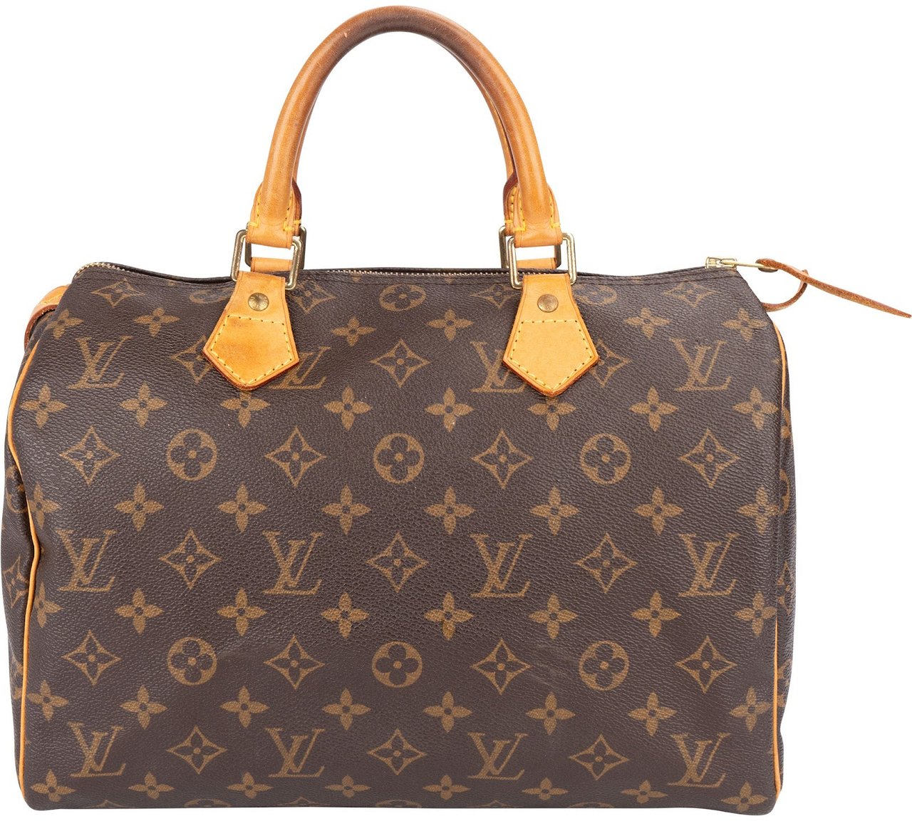 Louis Vuitton Louis Vuitton Monogram Canvas Speedy 30 Handbag Bruin