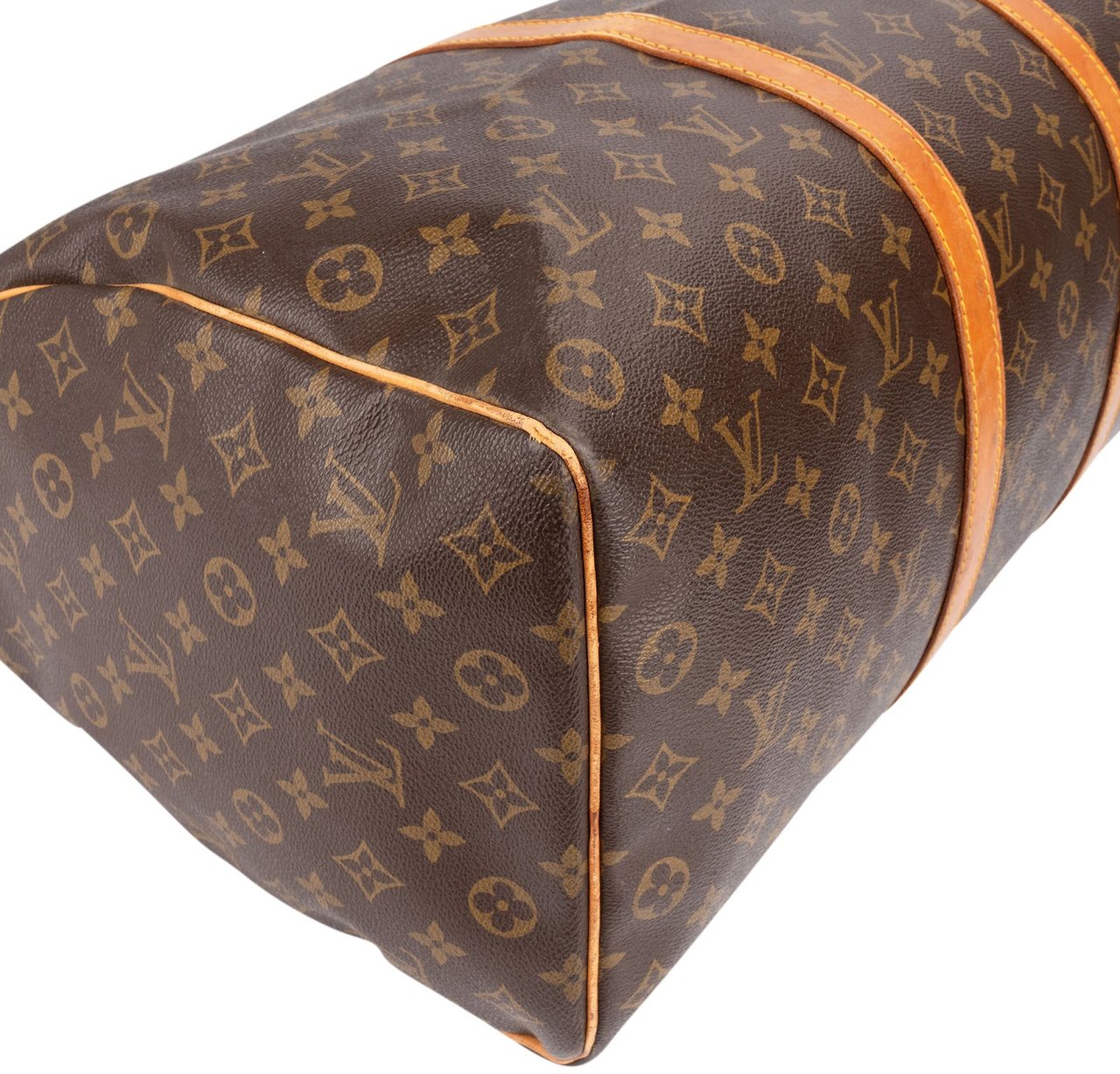 Louis Vuitton Louis Vuitton Monogram Canvas Keepall 50 Travel Bag Bruin
