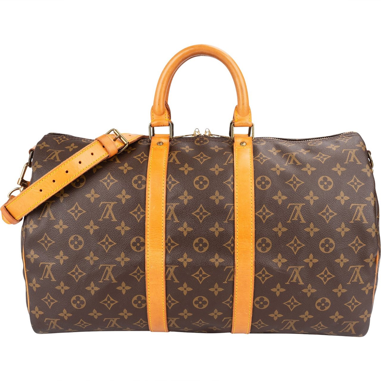 Louis Vuitton Louis Vuitton Monogram Canvas Keepall 45 Bandoulière Travel Bag Bruin