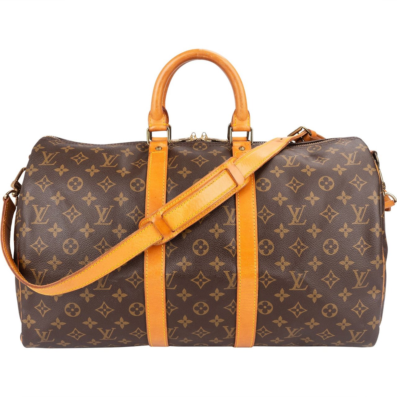 Louis Vuitton Louis Vuitton Monogram Canvas Keepall 45 Bandoulière Travel Bag Bruin