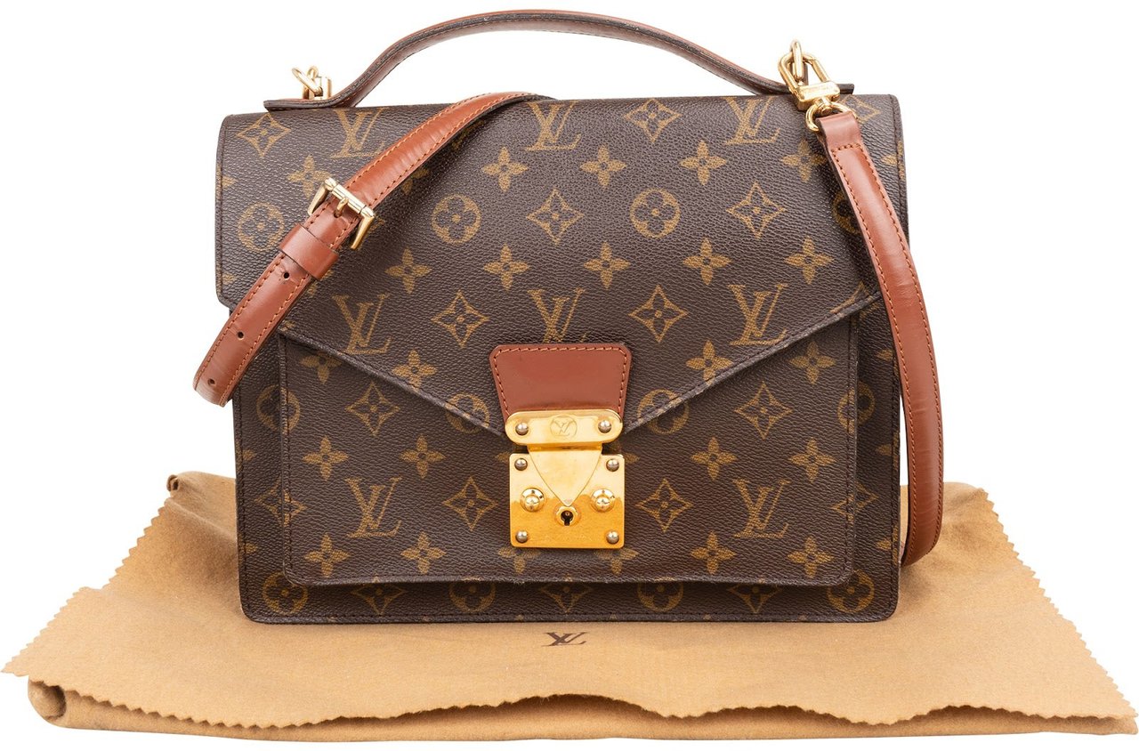 Louis Vuitton Louis Vuitton Monogram Canvas Monceau Handbag Bruin
