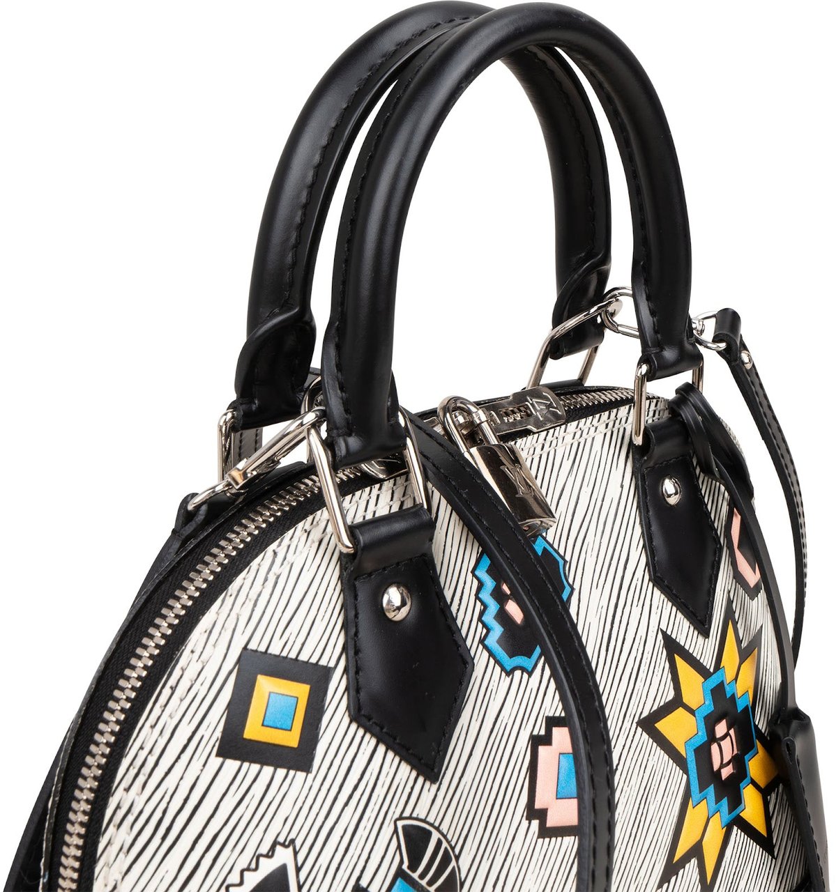 Louis Vuitton Limited Epi Leather Azteque Alma BB Handbag Wit