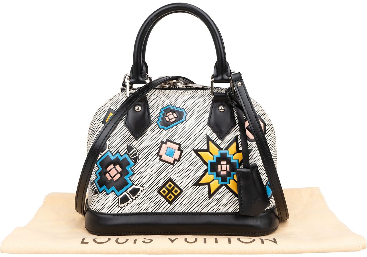 Louis Vuitton Limited Epi Leather Azteque Alma BB Handbag Wit