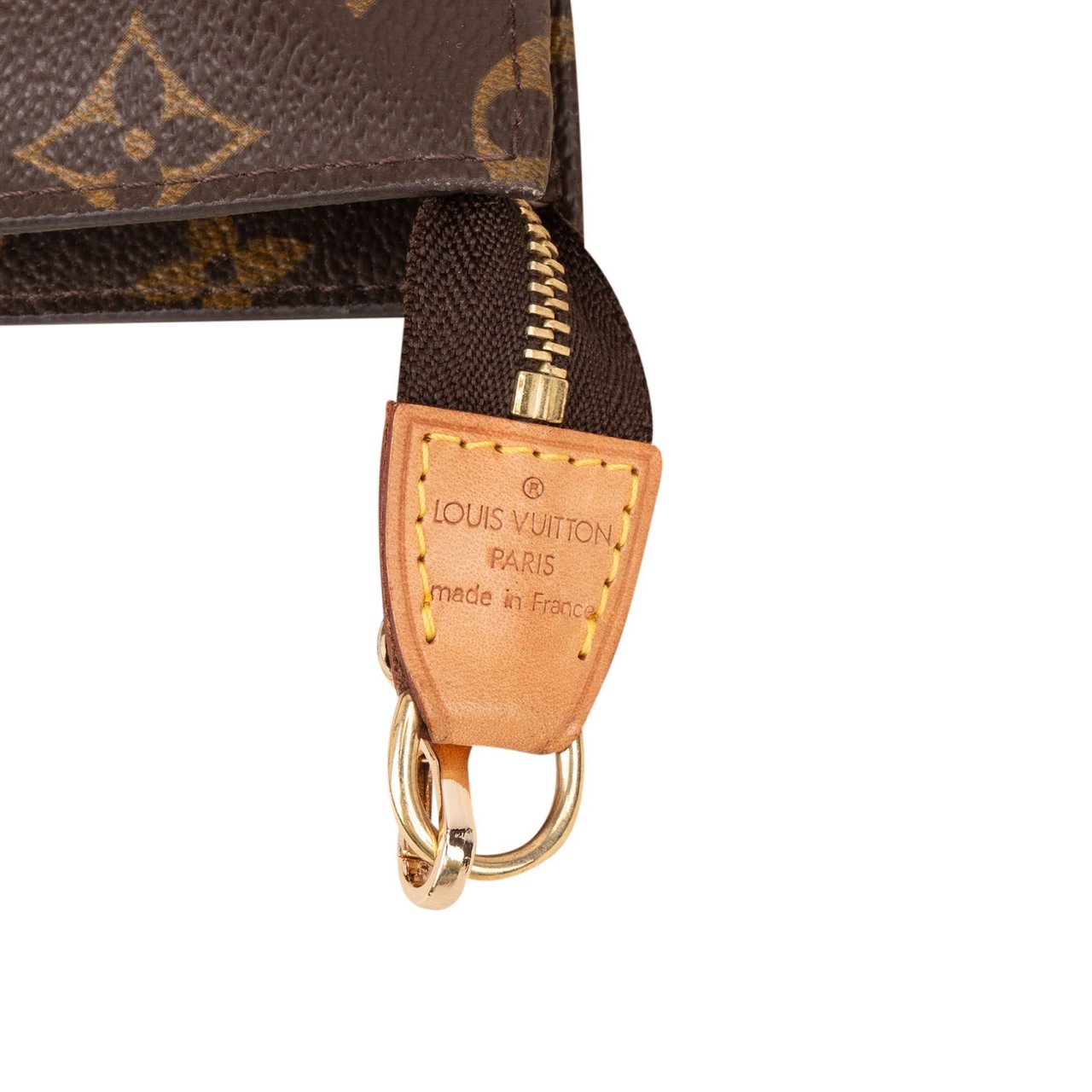 Louis Vuitton Monogram Canvas Bucket Bag Pochette Accessoires Shoulder Bag Bruin
