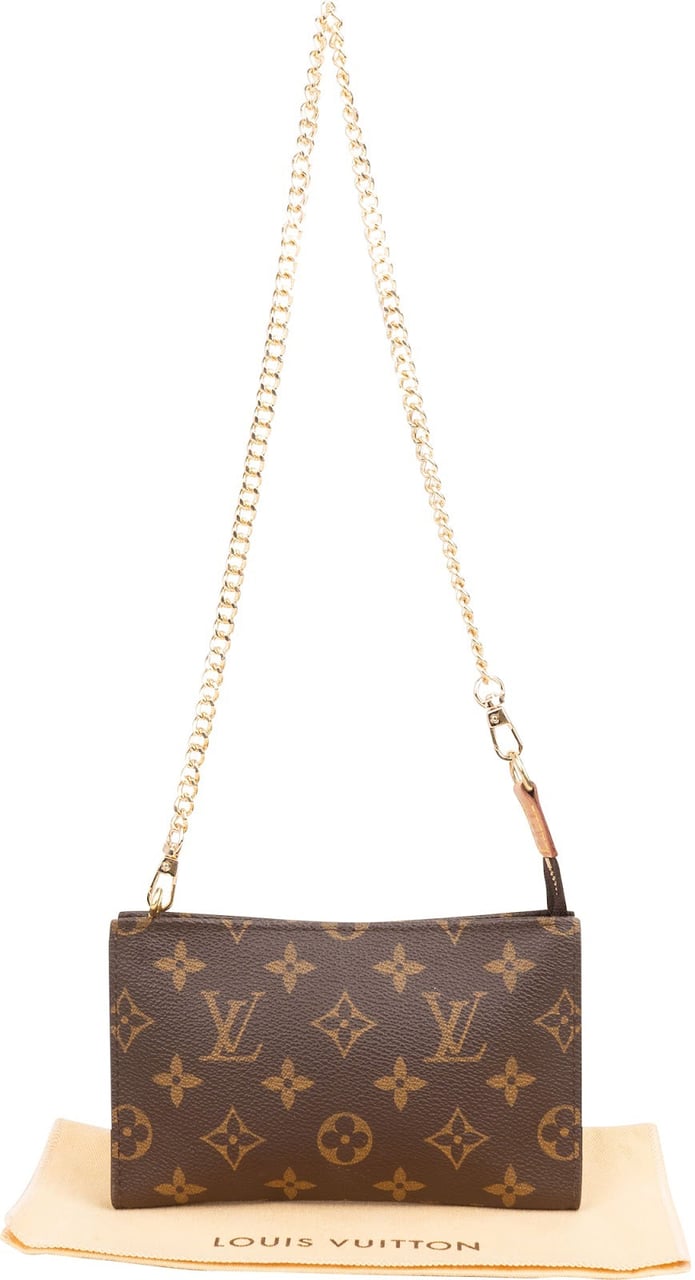 Louis Vuitton Monogram Canvas Bucket Bag Pochette Accessoires Shoulder Bag Bruin