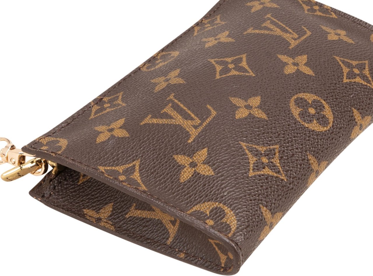 Louis Vuitton Monogram Canvas Bucket Pochette Accessoires Shoulder Bag Bruin