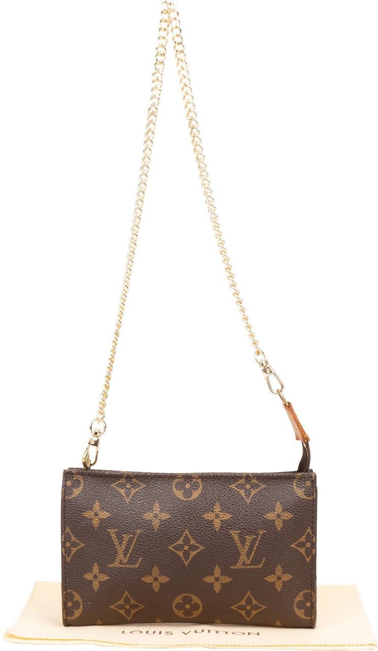 Louis Vuitton Monogram Canvas Bucket Pochette Accessoires Shoulder Bag Bruin