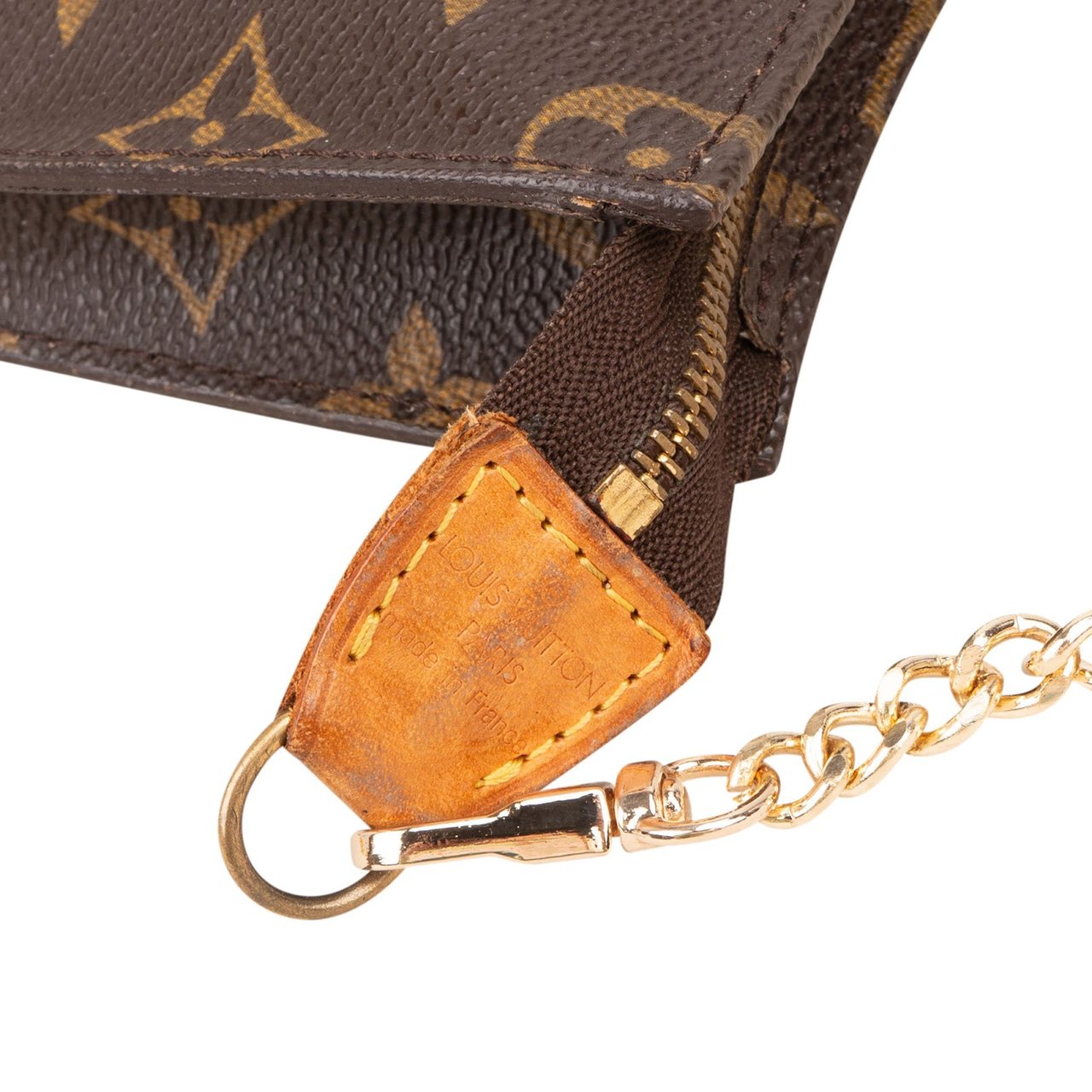Louis Vuitton Monogram Canvas Bucket Pochette Accessoires Shoulder Bag Bruin