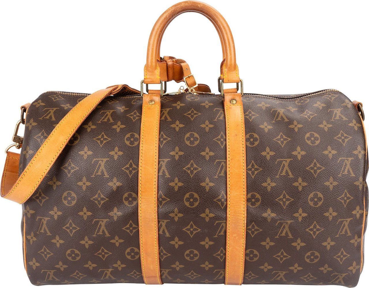 Louis Vuitton Louis Vuitton Monogram Canvas Keepall 45 Bandoulière Travel Bag Bruin