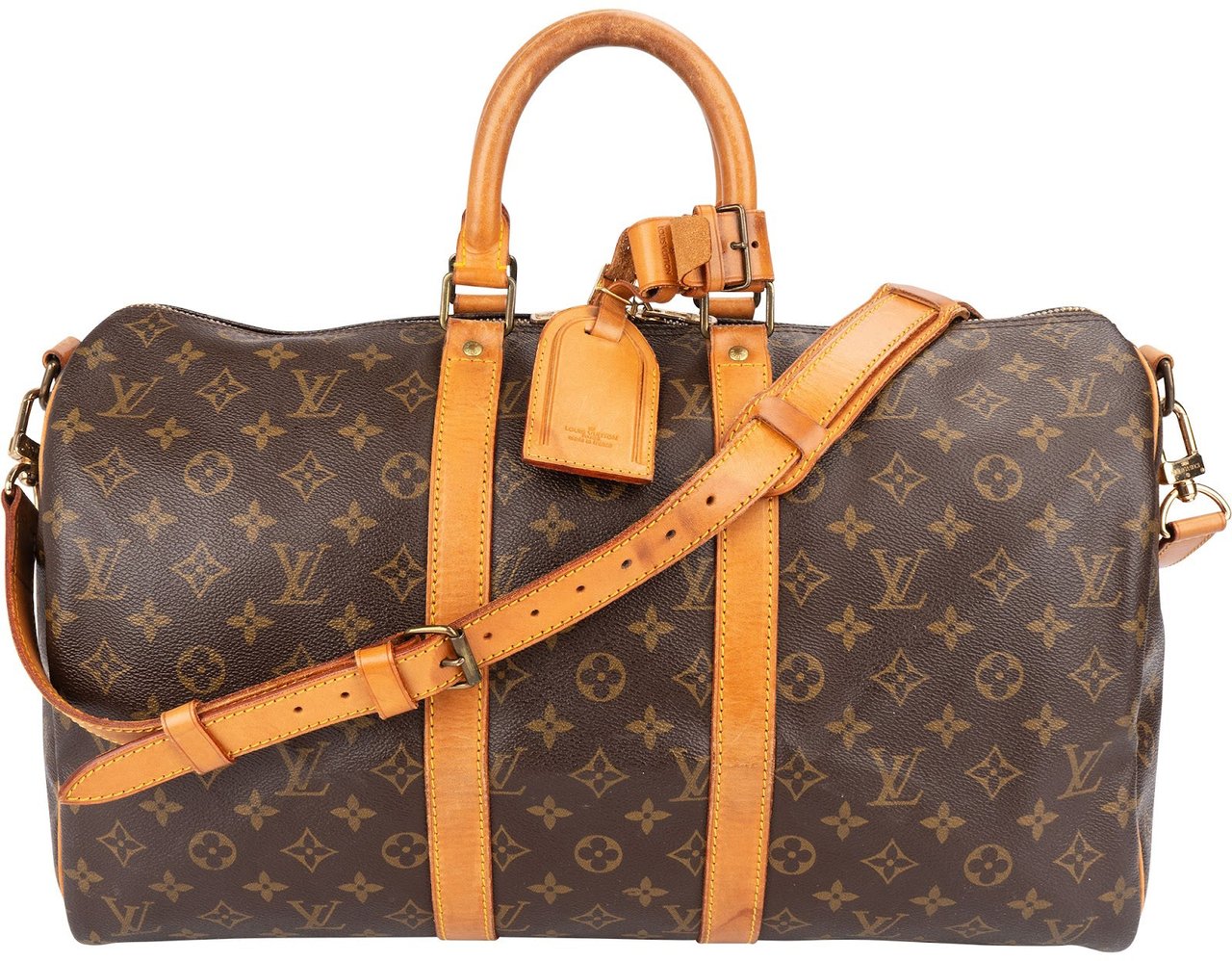 Louis Vuitton Louis Vuitton Monogram Canvas Keepall 45 Bandoulière Travel Bag Bruin