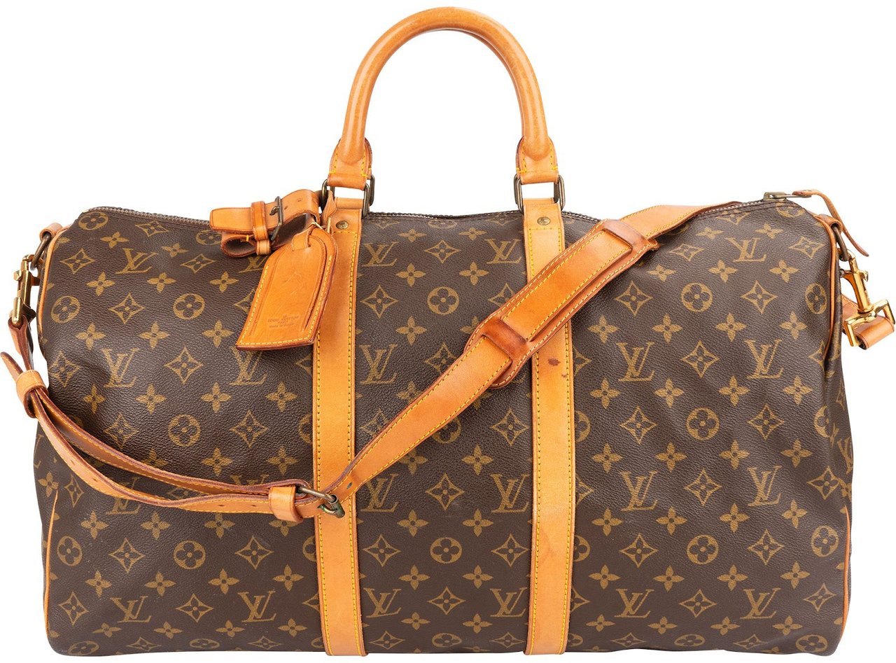Louis Vuitton Louis Vuitton Monogram Canvas Keepall 50 Bandoulière Travel Bag Bruin