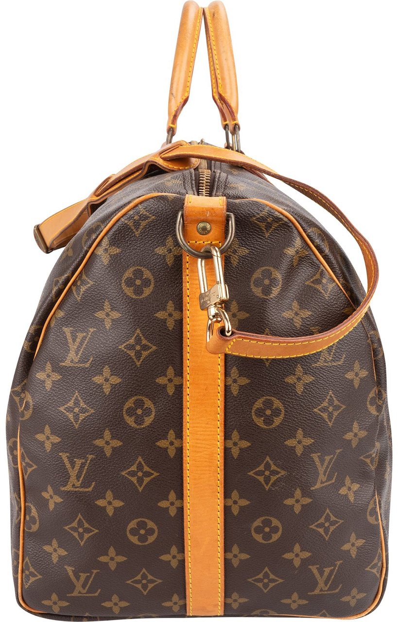 Louis Vuitton Louis Vuitton Monogram Canvas Keepall 55 Bandoulière Travel Bag Bruin