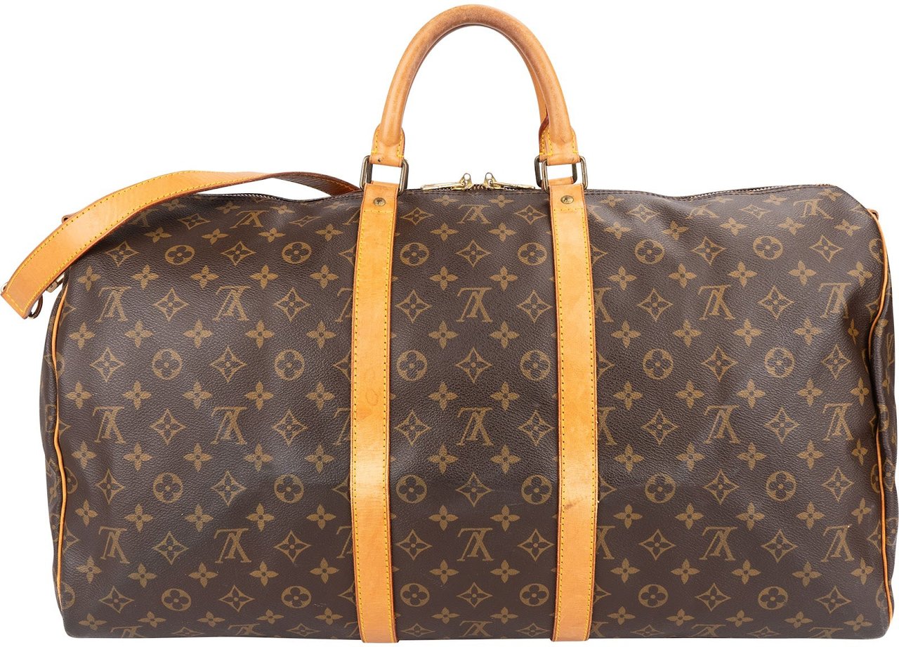 Louis Vuitton Louis Vuitton Monogram Canvas Keepall 55 Bandoulière Travel Bag Bruin