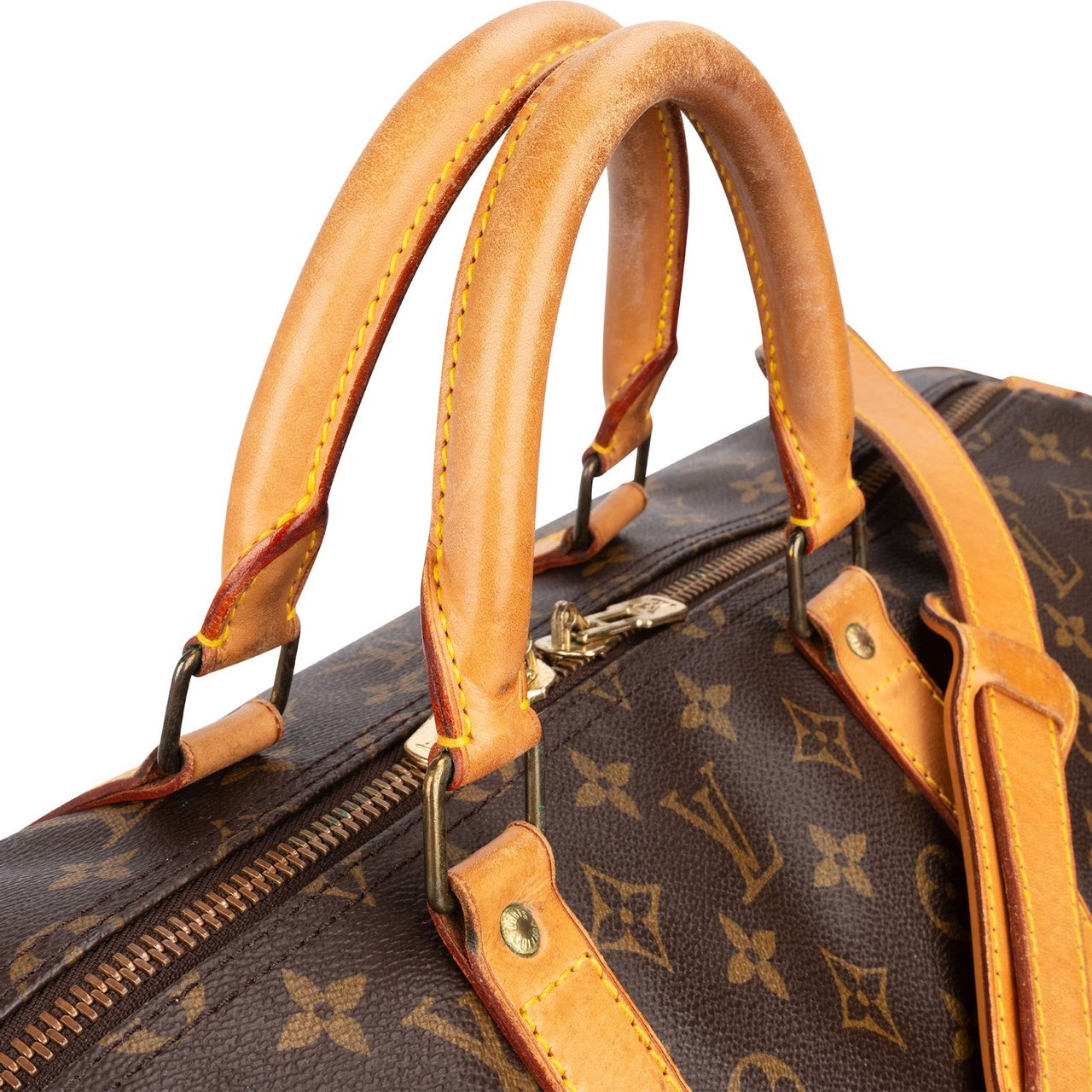 Louis Vuitton Louis Vuitton Monogram Canvas Keepall 55 Bandoulière Travel Bag Bruin