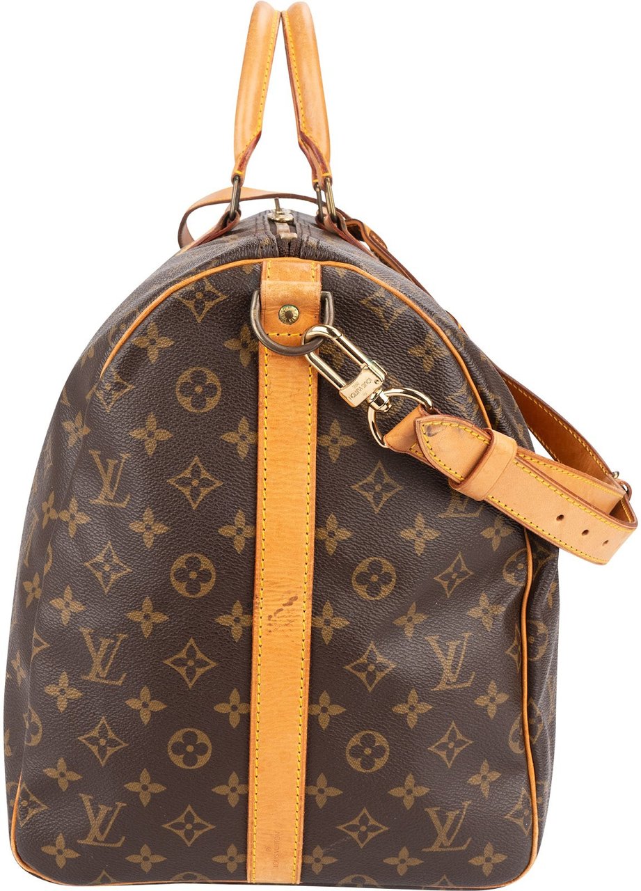 Louis Vuitton Louis Vuitton Monogram Canvas Keepall 55 Bandoulière Travel Bag Bruin