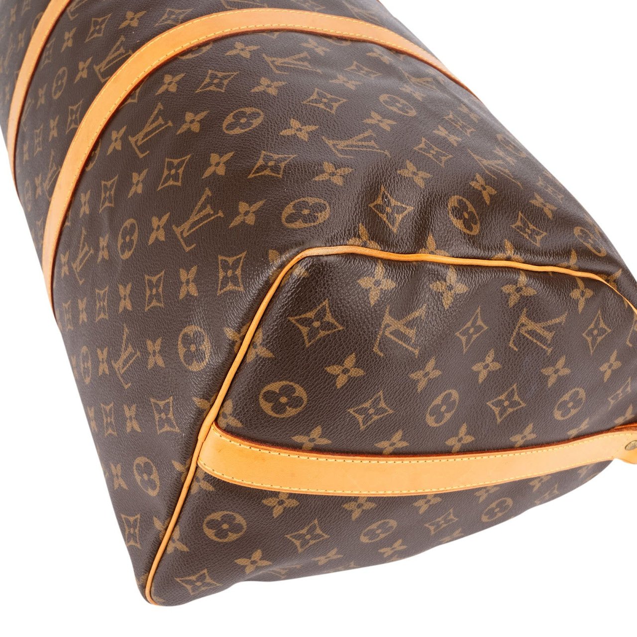 Louis Vuitton Monogram Canvas Keepall 50 Bandoulière Travel Bag Bruin