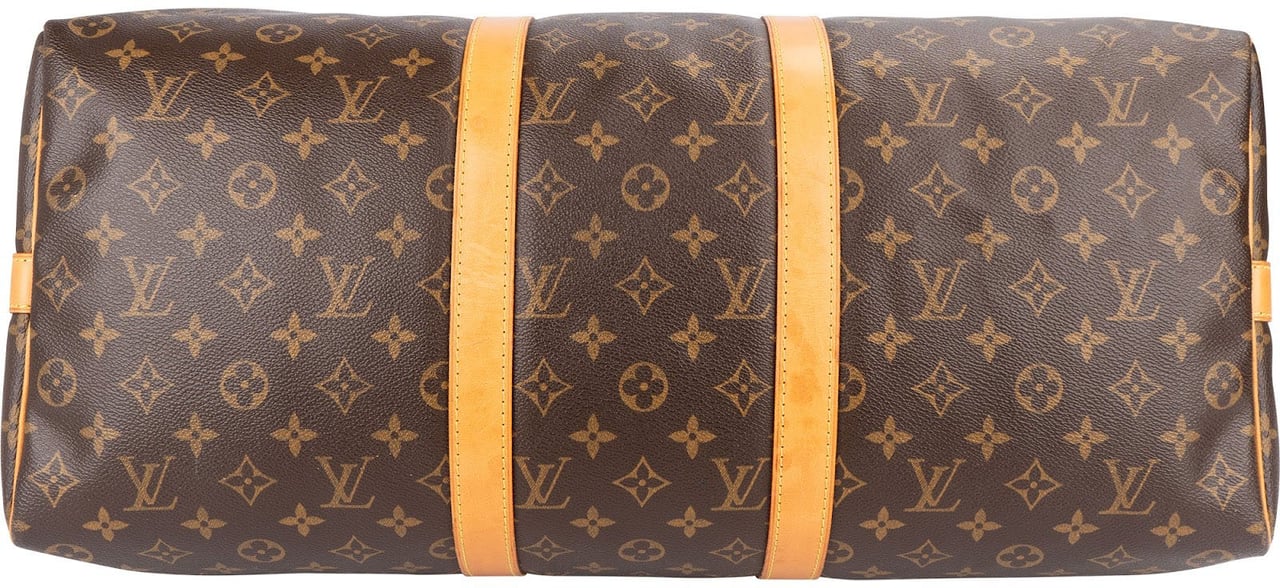 Louis Vuitton Monogram Canvas Keepall 50 Bandoulière Travel Bag Bruin