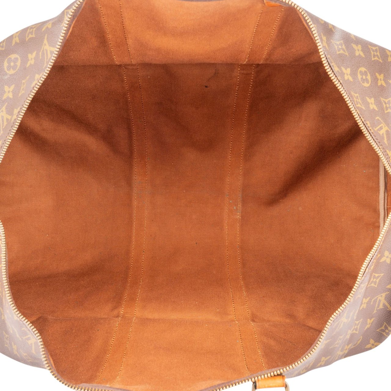 Louis Vuitton Monogram Canvas Keepall 60 Bandoulière Travel Bag Bruin