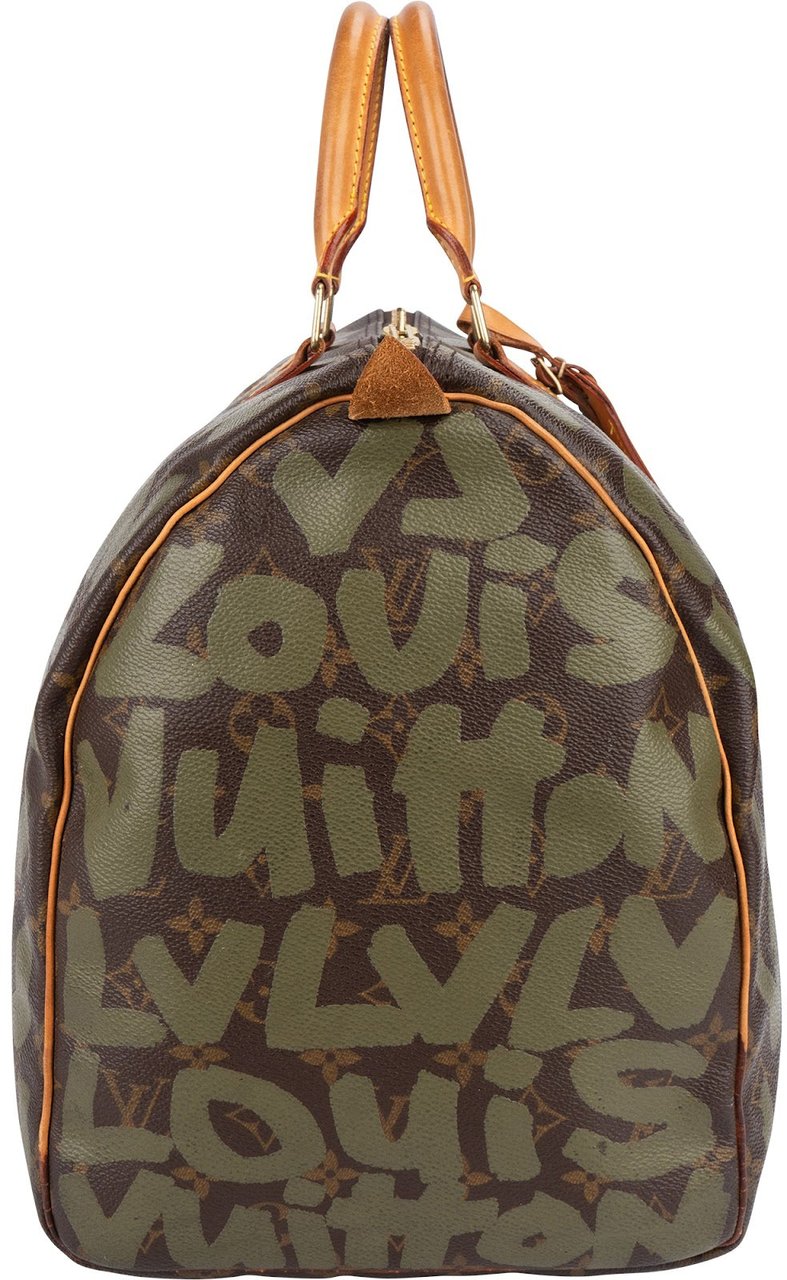 Louis Vuitton Louis Vuitton Limited Monogram Canvas Graffiti Keepall 50 Travel Bag Groen