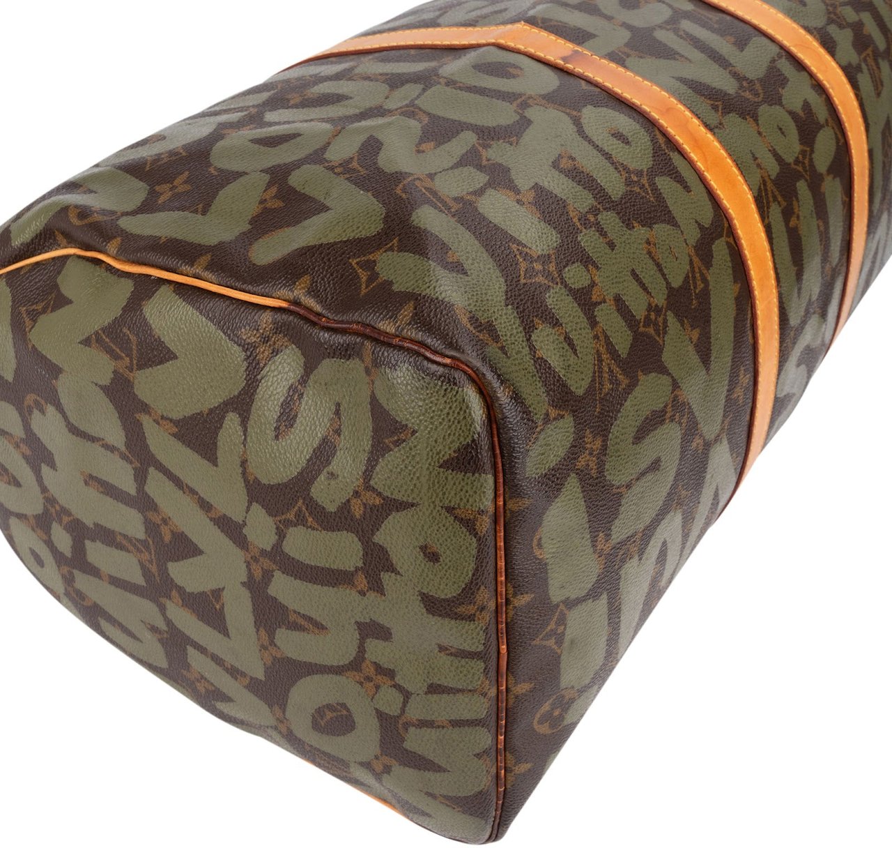 Louis Vuitton Louis Vuitton Limited Monogram Canvas Graffiti Keepall 50 Travel Bag Groen