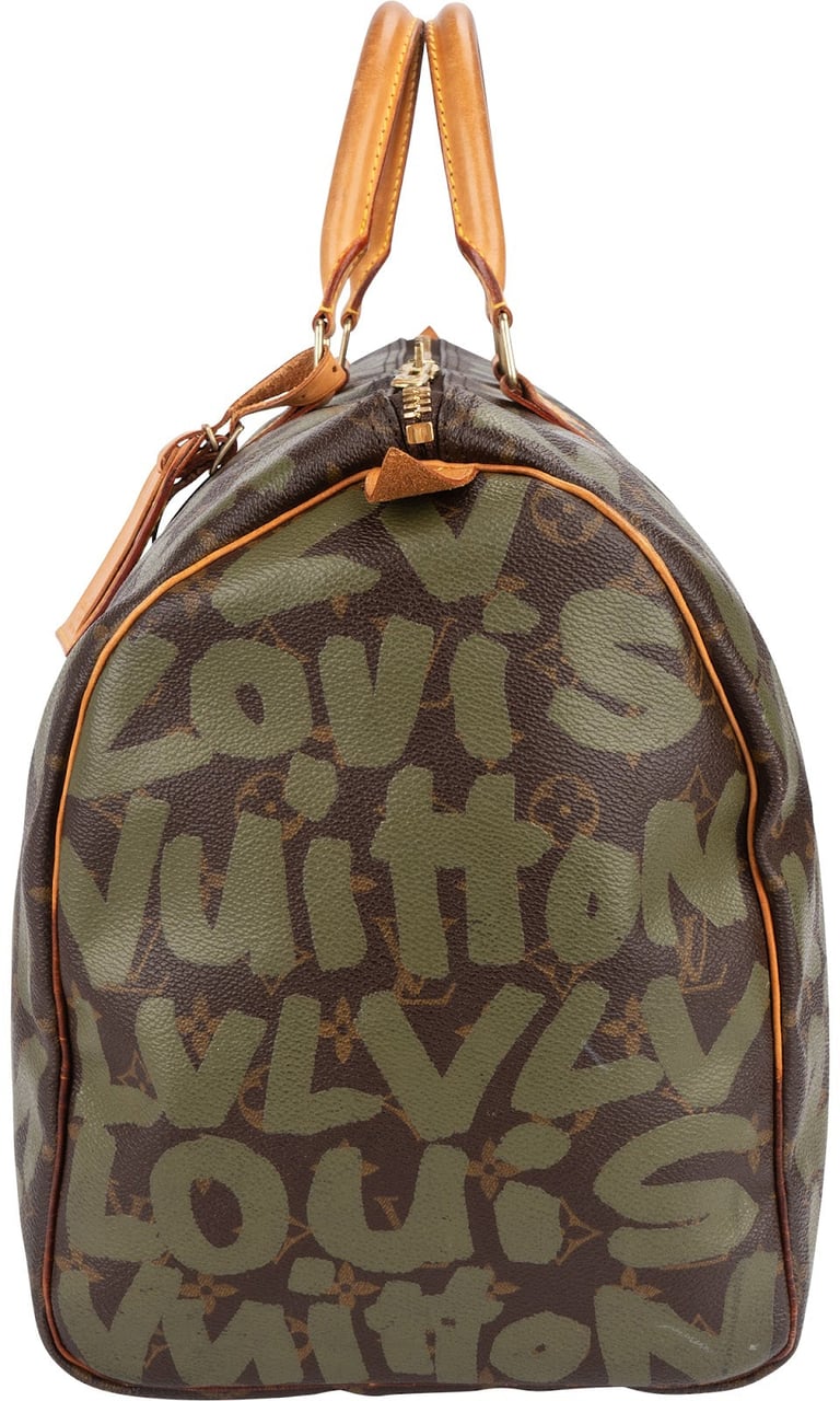 Louis Vuitton Louis Vuitton Limited Monogram Canvas Graffiti Keepall 50 Travel Bag Groen