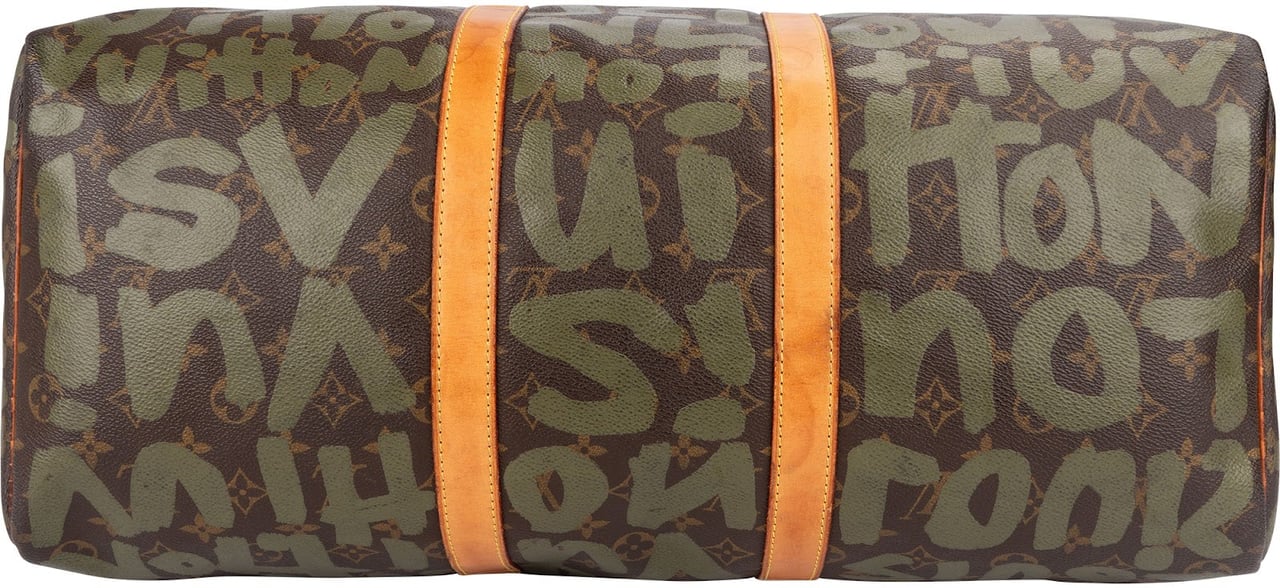 Louis Vuitton Louis Vuitton Limited Monogram Canvas Graffiti Keepall 50 Travel Bag Groen
