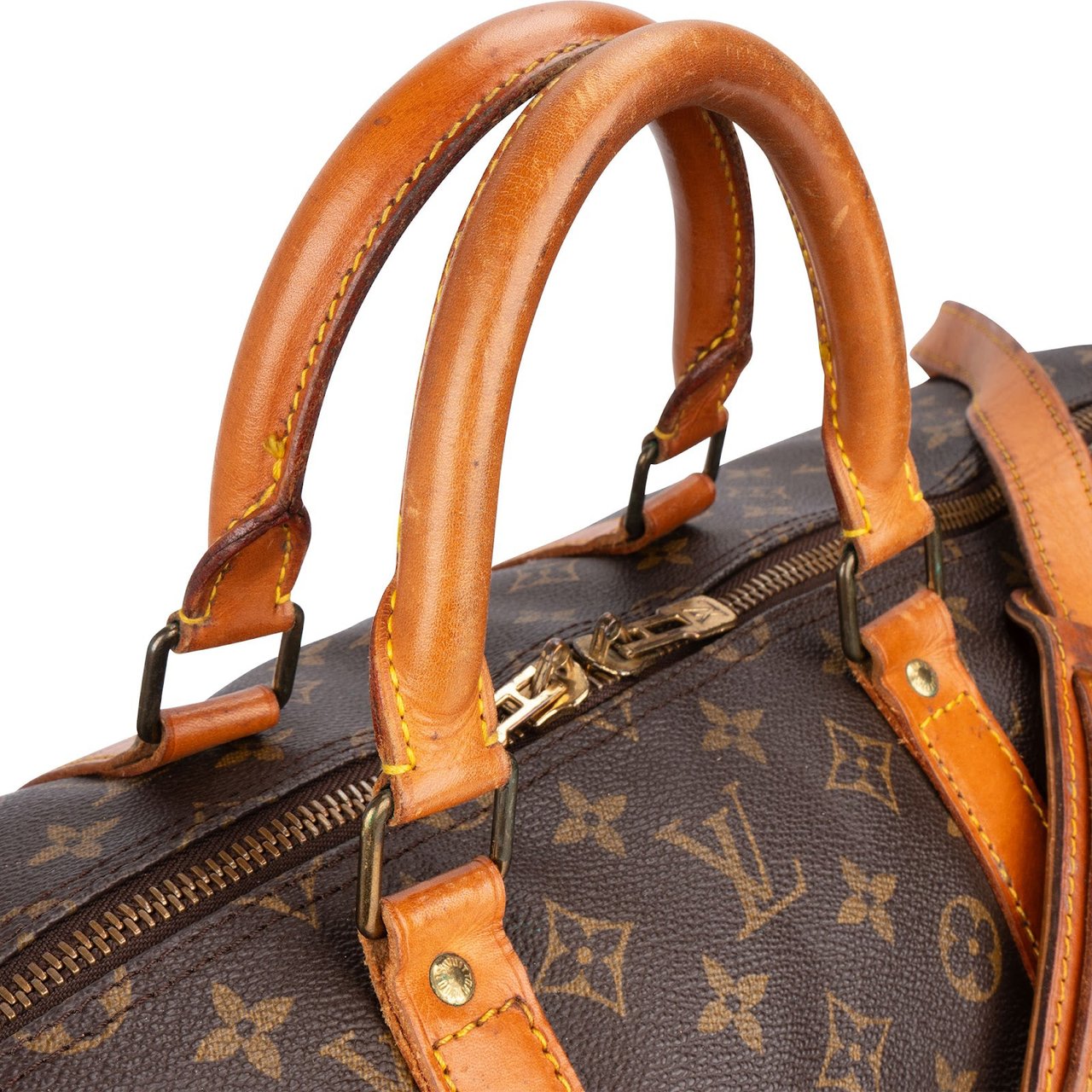 Louis Vuitton Louis Vuitton Monogram Canvas Keepall 55 Bandoulière Travel Bag Bruin