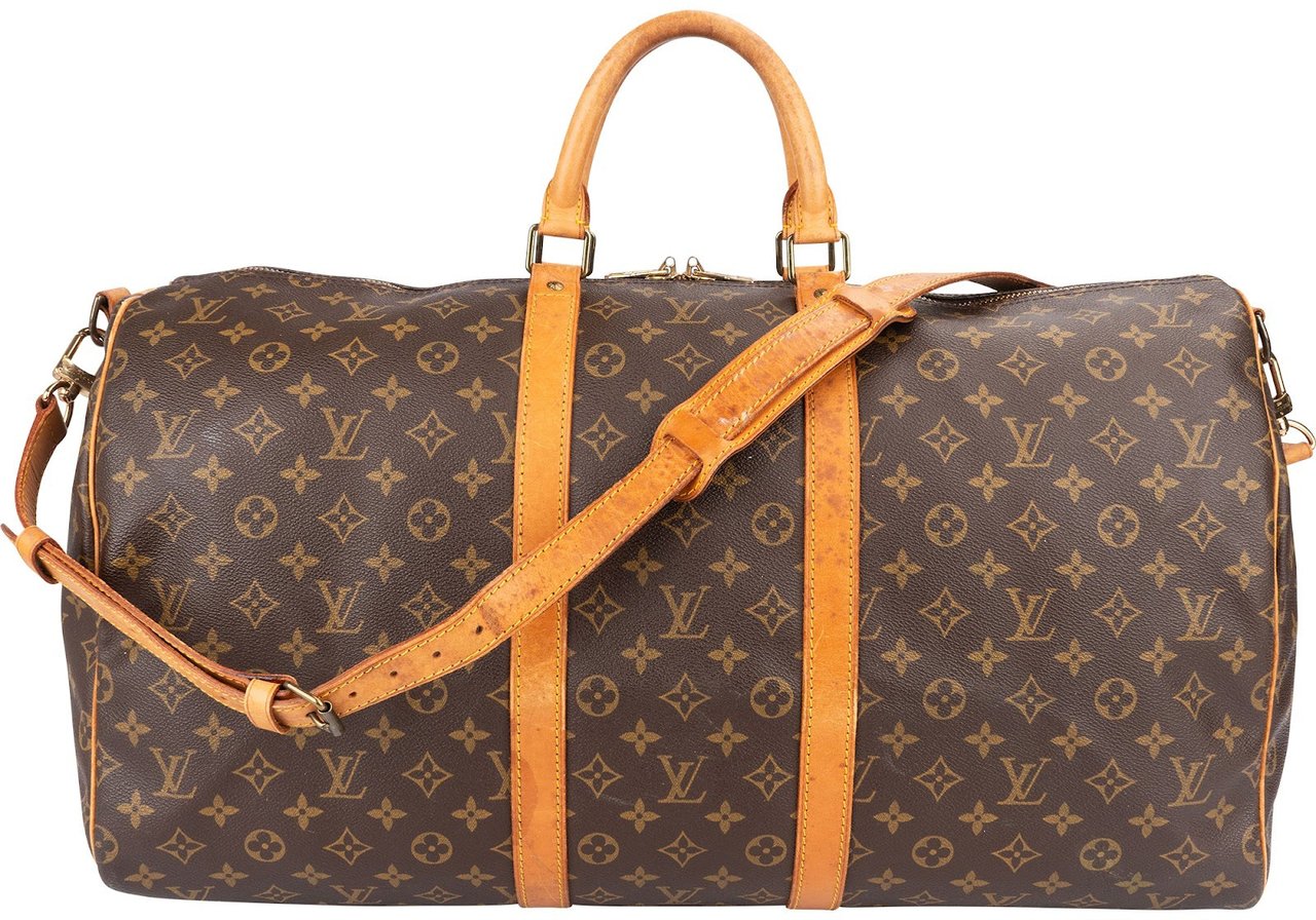 Louis Vuitton Louis Vuitton Monogram Canvas Keepall 55 Bandoulière Travel Bag Bruin