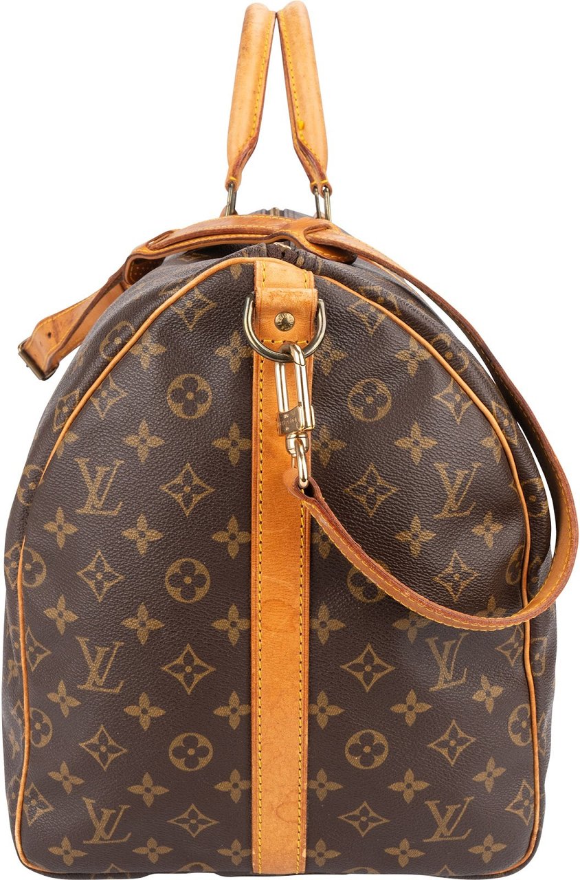 Louis Vuitton Louis Vuitton Monogram Canvas Keepall 55 Bandoulière Travel Bag Bruin