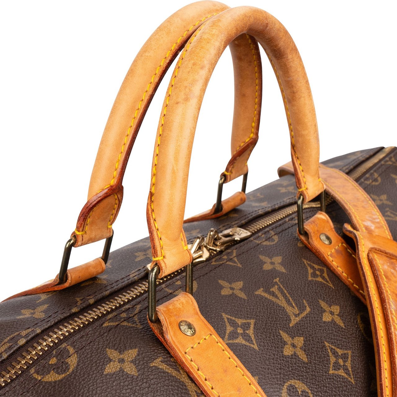 Louis Vuitton Louis Vuitton Monogram Canvas Keepall 55 Bandoulière Travel Bag Bruin