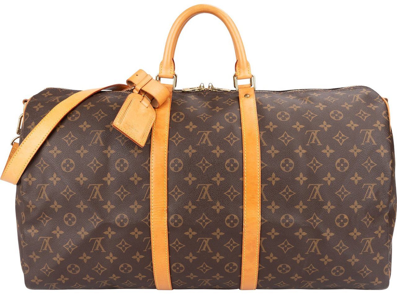 Louis Vuitton Louis Vuitton Monogram Canvas Keepall 55 Bandoulière Travel Bag Bruin